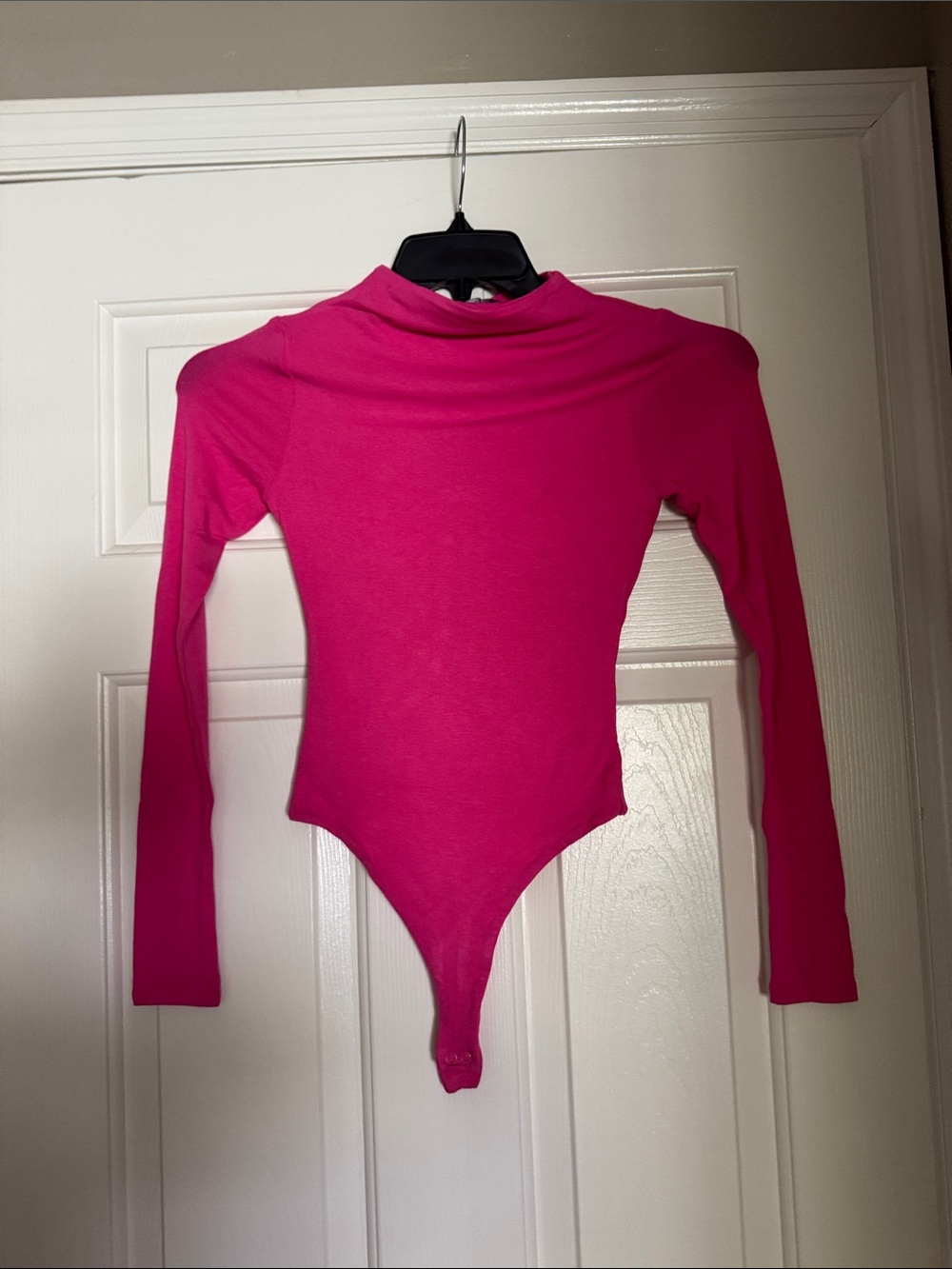 naked wardrobe Hot Pink Long Sleeve Bodysuit